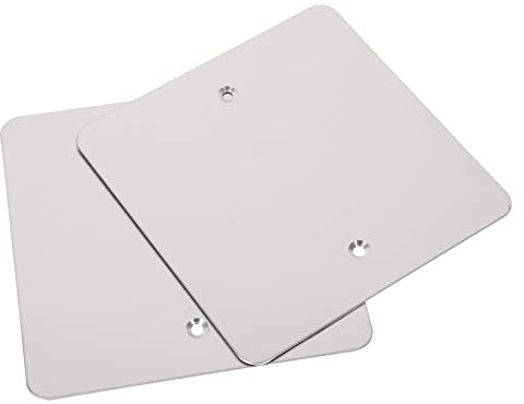 SHINEOFI 2piezas Cubierta De Acero Inoxidable Tapa De Pared Ciega Para De Corriente Eléctrica Panel De Acceso Para Paneles De Cubierta De Ciega Para Uso Techos