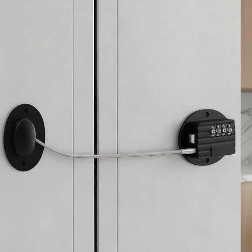 Crozgan Password Fridge Lock,Adults and Children Safety Fridge Locks with Combination,Upgraded Refrigerator Lock for Drawer Fridge Freezer Cupboard Windows