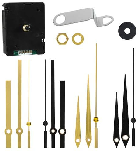 sdhiiolp DCF Funk-Uhrwerk Set Funkuhrwerk mit 4 Zeigerpaaren Quarz Uhrwerk für Wanduhr Funk Leises Uhrwerk Funk für Wanduhren, Reparatur und Eigenbau 72 x 56 x 19 mm