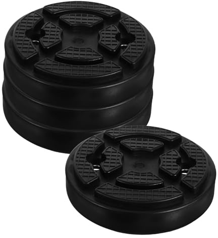 INOOMP Heavy Duty Car Lift Cradle Pads Rubber Lifting Protective Pads for Two-Post Hoist Systems – 4Pcs Compressively Resistant 7Cm Hole Spacing for Automotive Workshop Maintenance