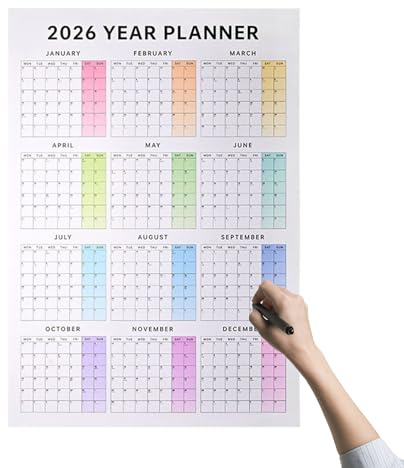 Calendrier mural 2026 - Calendrier de 12 mois avec grand format de date - Charm animal acrylique 2D pour les vacances - Arbre de Noël - Décoration de voiture - Pour étudiants, enseignants, bureau à