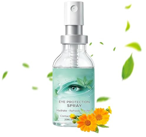 Spray Idratante per Occhi 20 ml Trattamento Idratante Delicato Lenitivo | Spray Nebulizzante Protettivo per gli Occhi per Uomo Donna Adulti Casa Ufficio Uso Quotidiano Viaggio Lavoro Guida Lettura
