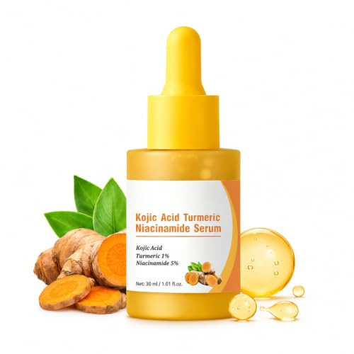 Kojicsyra ansiktsserum 30 ml, kojic acid niacinamidserum med gurkmeja gurkmeja pigmentfläckar borttagare ansikte mörka fläckar korrigerande och ojämn hudton