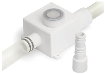3S SuperSamaStore Kondensat-Siphon, Anti-Geruch, Horizontal und Vertikal | Inspizierbarer Geruchsverschluss für Wellrohre 16, 18, 20 mm, Kompaktes Pvc, Professioneller Einsatz, Weiß