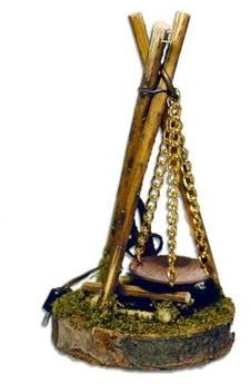 Krippenzubehör Lagerfeuer, Höhe 15cm, handbemalen