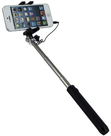 Muvit MUHTG0034 - Mini Selfie Stick 3.5 mm, Color Negro