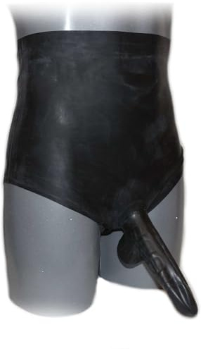 Latex Big Pants mit Kondom und extra hohem Bund 0,4 mm Size:XXL