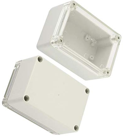 Aexit 2pcs 100mm Cables & Accessories x 70mm x 50mm Clear Plastic Enclosure Case DIY Uninterrupted Power Supply (UPS) Junction Box