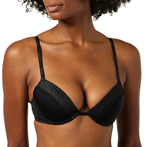 Calvin Klein Damen Push-Up-BHs Push Up Plunge 000qf5145e, Schwarz (Black), 75A