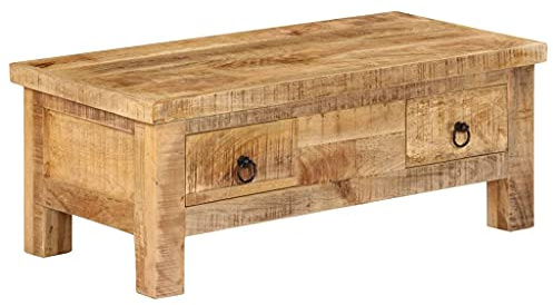 vidaXL Couchtisch 90x45x35 cm Massivholz Mango