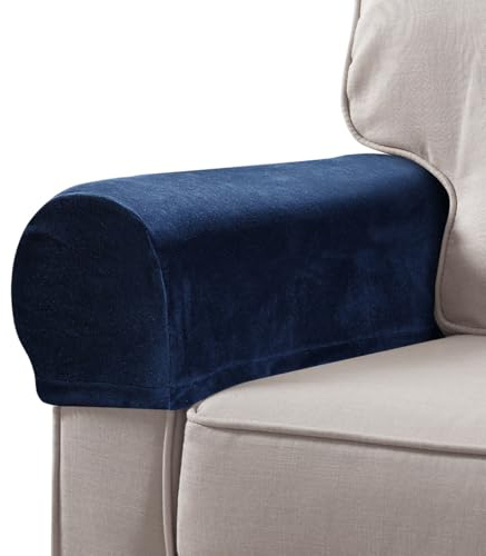 BESPORTBLE Armlehnenkissen Sofa 2 Polyester Sofa Armlehnenbezug Stretch Elastische Armlehnenschutz Schonbezug Couch Sesselbezug Wohnkultur (Marine) Lehnenschoner Sessel