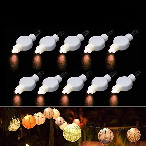 30 Pack Paper Lantern Lights Battery Operated Warm White Hanging LED Lights Super Bright Easy Use Decorative Lighting for Outdoor/Indoor Wedding Camping Party Events Balloon Lanterns,Last 36 Hours