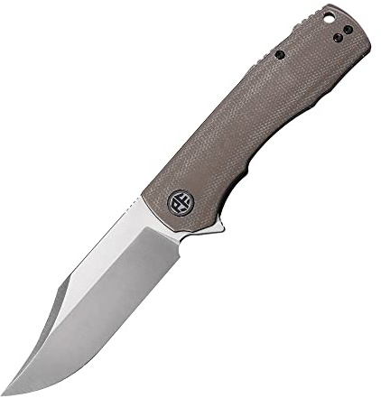 Petrified fish PFP03 Victor Klappmesser, 3.58 K110 Stahl Klinge Micarta Griff EDC Taschenmesser (Khaki Micarta)