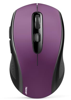 TECKNET Bluetooth Mouse, 4000DPI Wireless Mouse Computer Mice Bluetooth 5.0/3.0 and 2.4GHz Connectivity Mouse with 6 Adjustable DPI,18 Months Long Battery Life Cordless USB Mouse for Laptop PC