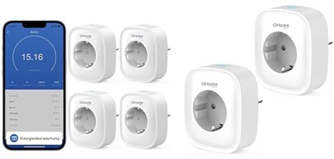 Usmart Smart Wlan Steckdose 16A, Alexa Steckdose 4er Pack & Smart Wlan Steckdose 16A, Alexa Steckdose 2 Packs, Smart Home Plug Kompatibel mit Alexa Google Home, App Fernbedienung