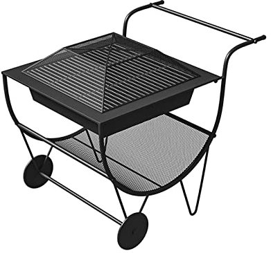 PEVSCO Table Barbecue Grille de Table de Barbecue carrée de Cour Gril en Acier Inoxydable poêle de Chauffage extérieur Table de Carbone sans fumée d'intérieur À l'intérieur et à l'exterieur