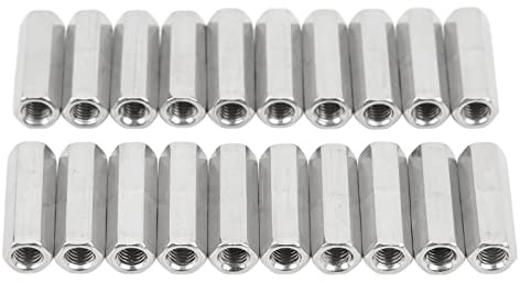 20 Stück Sechskant-Überwurfmutter, M5 X 0,8 L25 Mm, 6-seitige Verbindungsmuttern, Edelstahl-Gewindestangenverbinder, Hülsenbolzenmutter Für Hardware-Verbindungen