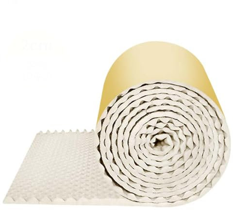 BGFYUSF Selbstklebende Schallschutzpolsterung, doppelseitiger Selbstklebender Akustikschaumstoff mit hoher Dichte und geschlossenen Zellen (weiß, 3 cm)