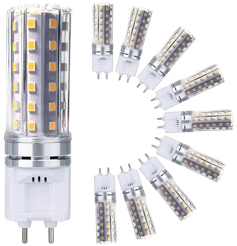 FYZDLAOR 10 Watt G12 LED Bulb 1490 Lumens G12 Light Source G12 Bi-Pin Base LED Corn Light Bulbs (100 Watt Eqv.) 85-277V AC, Not-Dimmable, for Home&Commercial Lighting (10-Pack)
