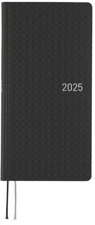 Hobonichi Techo 2025 Weeks [Englisch/Hoch und Schlank/Januar Start/Planer] Paper Series: Schwarzes Gingham