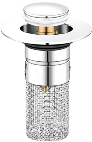1/2 Pezzi Tappo Lavandino Bagno Con Filtro, Tappo Di Scarico Pop-Up, Tappo Bidet Universale Anti-Intasamento, Tappi Lavandino Con Filtro Per Capelli, Per Vasca Da Bagno, Cucina