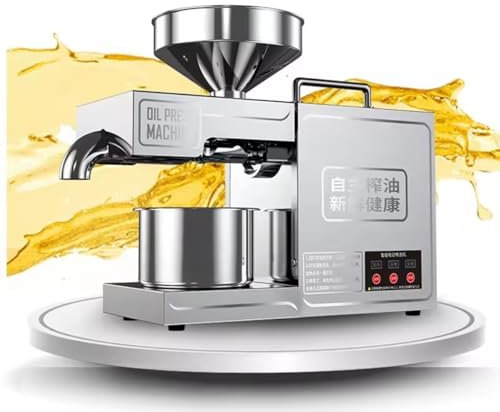 YMAOMAO Professional Oil Press, Automatic Oil Press Machine Commercial Grade Oil Extractor 820W Oil Expeller for Flax Peanut Hemp Seed Sesame Sunflower