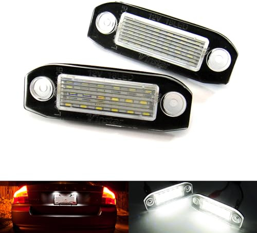 RZG 2 luci a LED per targa Canbus per C70, S40, S60, S80, V50, V60, V70, XC60, XC70, XC90, colore bianco