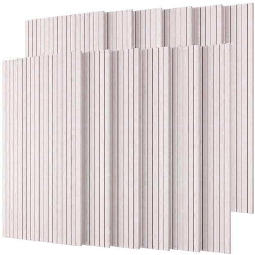 TONOR 12 Pack Akustikpaneele selbstklebend für deko 120x60x0.9 cm, Helles Kamel