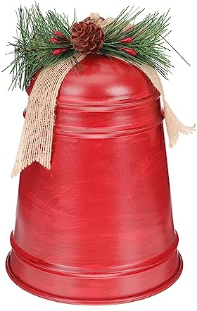 MAGICLULU Colgante De Árbol De Navidad para Puerta Campanas Grandes Campanas Navideñas para Decoración Colgantes Festón Lazo Navideño con Adornos Campana Navideña