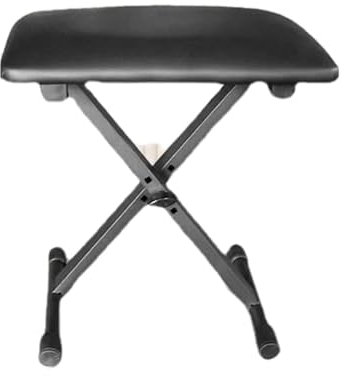 Joyance pianostool Klavierbank X-Style, höhenverstellbar, gepolsterter Keyboardhocker, Stuhl, schwarzer Sitz für elektronische Keyboards & digitale Klaviere