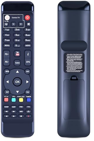 GOUYESHO Telecomando di ricambio per GTMEDIA TV Box Freesat V9 Pro | V9S Pro | V8 | Freesat V8 Super | V8 Combo | V8 Angel | V8 NOVA | DVB-S2 DVB-T2 DVB-C HD TV Box | V8 GOLDEN | V8 PRO