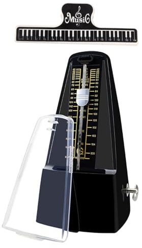 JOINPAYA Mechanisches Metronom Für Klavier Gitarre Mit Notenblattclip Und Taktumfang Für Anfänger Und Instrumentenzubehör