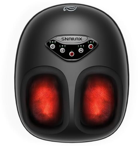 Snailax Massaggiatore per piedi con calore, massaggiatore Shiatsu per fascite plantare, impastare profondamente, compressione, macchina per massaggio ai piedi, regalo per uomini e donne, adatto a