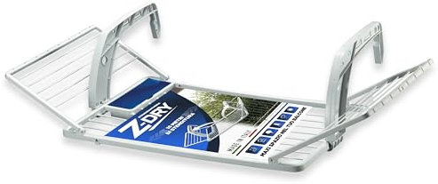 Ramacciotti Plast Z-DRY, Stendibiancheria Da Balcone Allungabile, 16MT Stenditura, Ali Apribili e Bracci Regolabili, Stendino da Balcone o Vasca, Maxi Resistenza, Made in Italy