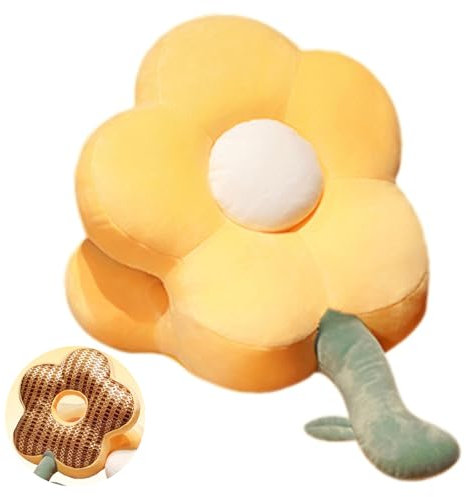 LLHCF Büro-Schreibtischkissen für bequeme Schreibtischauflage, Plüsch-Blume, weich, verstellbar