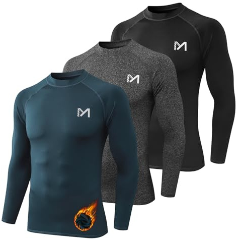 MEETYOO Haut Thermique Homme Baselayer Manches Longues Ski Hiver Chaud