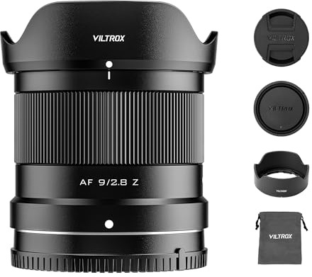 VILTROX AF 9mm f/2.8 Air APS-C Objectif pour Monture Nikon Z, Objectif Portrait 113,8° Ultra Grand Angle autofocus STM Prime Compatible avec Nikon à Monture Z Z5 Z5II Z50II Z6II Z30 Z8 ZFC ZF