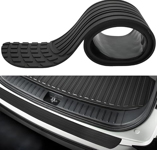VAPORVERSE Car Rear Bumper Protector for Skoda Karoq 2017-2025, Anti-scratch Rubber Trunk Sill Plate Guard Strip Self Adhesive Car Body Styling Accessories