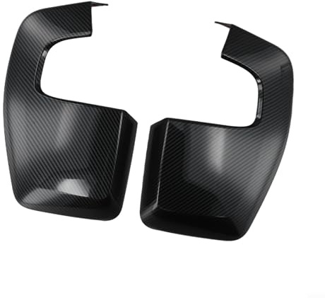 2 PZ Copertura dello specchio di stile della fibra di carbonio per le ali della porta compatibile con per Ford per TRANSIT e per CUSTOM 2012+, materiale ABS
