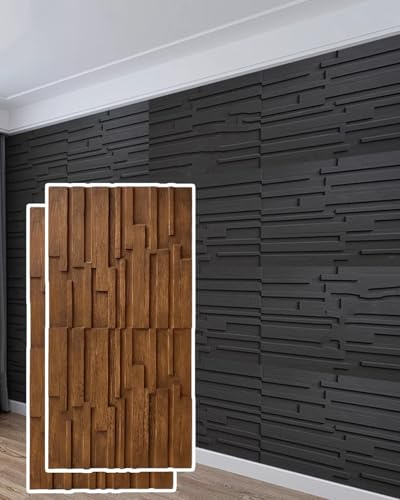 Panneaux muraux décoratifs 3D, design à lattes pour revêtement acoustique, décoration murale intérieure et extérieure, panneaux découpables pour applications polyvalentes