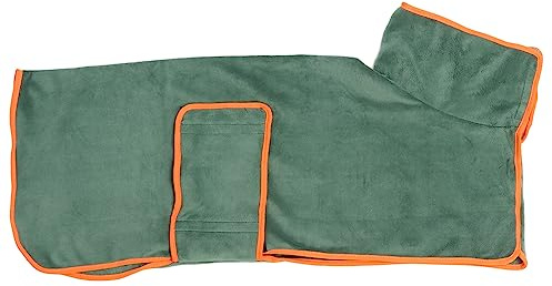 Haustier-Bademantel für Hunde, saugfähiger Mikrofaser-Hundebademantel mit verstellbarem, schnelltrocknendes Handtuch für kleine, mittlere und große Hunde nach dem (M)