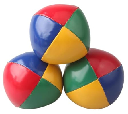 POXZSFX Il Set di Palline da Giocoleria per Principianti Contiene 3 Palline in PU Morbido e Una Custodia per riporre i Bambini, per Imparare Nuove abilità,