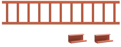 Paletta da neve per tetto, in acciaio, 100 x 2,5 x 20 cm, colore rosso | Resistente alle intemperie, facile montaggio, manutenzione minima, per inverni estremi