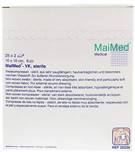 VLIESKOMPRESSEN 10x10 cm steril 6fach 25X2 St