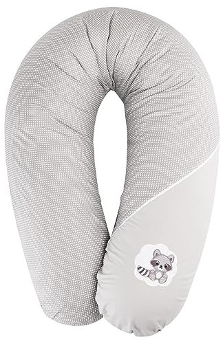 sei Design XXL Stillkissen Seitenschläferkissen - Musselin-Bezug personalisiert mit Namen Geburtsdatum: personalisierte Geschenke zum Geburt Baby Geschenk für Junge oder Mädchen