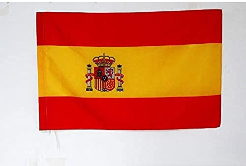 AZ FLAG - Drapeau national de course automobile Espagne - 90x60 cm - Drapeau De Commissaire 100% Polyester Avec Fourreau et Cordelette - Pavillon 45 g