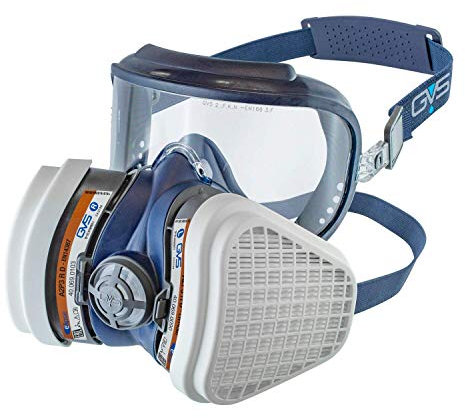GVS SPR537 Elipse Integra Maschera con filtri A2P3 per Gas Organici, Vapori fino ai 5000 ppm e Polveri, M/L