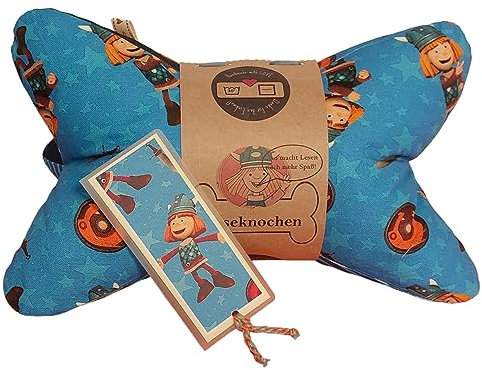 Leseknochen Stützkissen Wickie und die starken Männer Gr. M mit Geschenkbanderole Wickie, mittlere Härte Füllung Polyesterfaserbällchen Öko Tex 100, waschbar