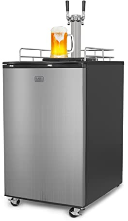 BLACK+DECKER Beer Kegerator, 6.1 Cu. Ft. Capacity, BBD20HS, Stainless/Black