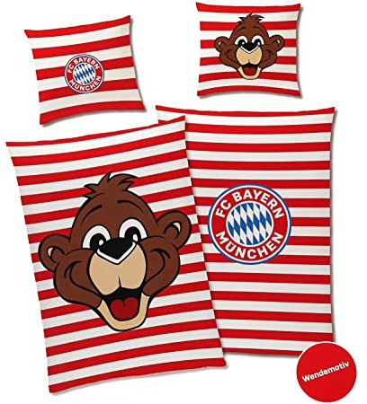 FC Bayern München Bettwäsche Berni rot/weiß